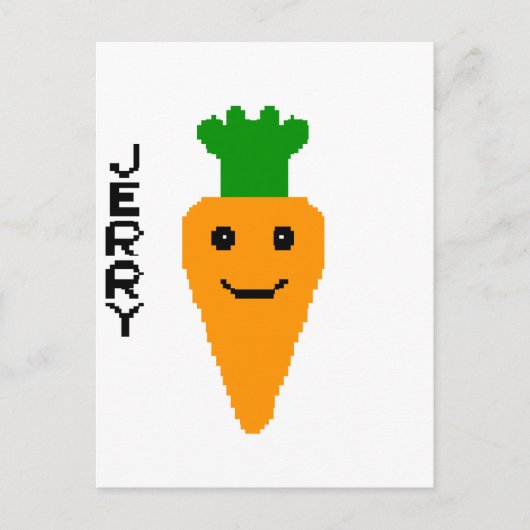 Jerry The Carrot Postkarte (Vorderseite)