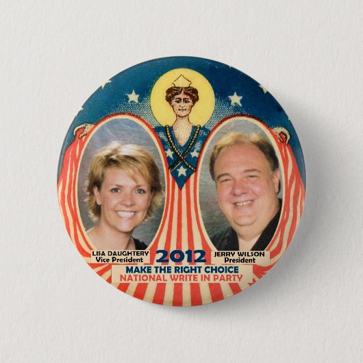 Jerry Wilson u. Lisa D für Präsidenten 2012 Button (Vorderseite)