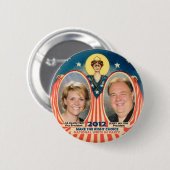Jerry Wilson u. Lisa D für Präsidenten 2012 Button (Vorne & Hinten)