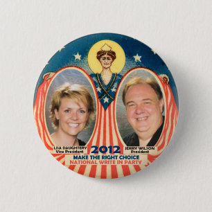 Jerry Wilson u. Lisa D für Präsidenten 2012 Button