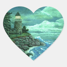 JERRYS LIGHTHOUSE von Ave von ArtRave Herz-Aufkleber