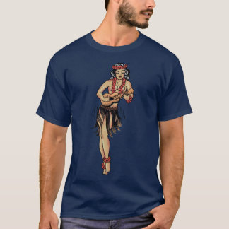 Jerrysraditionelle Aloha Hula Mädchen In Hawaii Mu T-Shirt