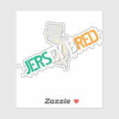 JERSEY BRED AUFKLEBER (Blatt)