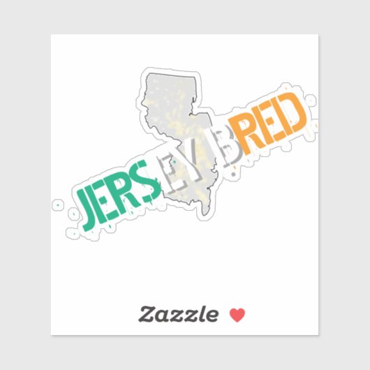 JERSEY BRED AUFKLEBER (Blatt)