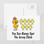 Jersey Chick Postkarte (Vorne/Hinten)