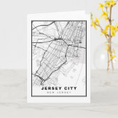 Jersey City Map Karte (Gelbe Blume)