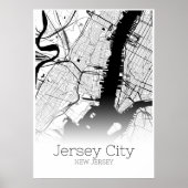 Jersey City Map - New Jersey - City Map Poster (Vorne)
