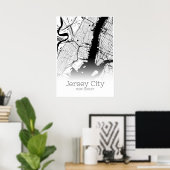 Jersey City Map - New Jersey - City Map Poster (Heimbüro)