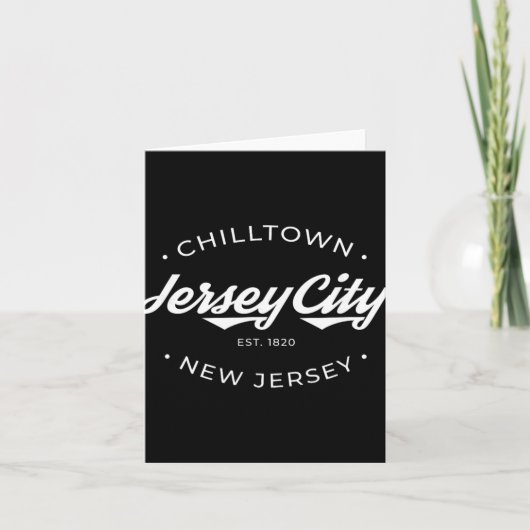 Jersey City New Jersey Chilltown - Black - Small - Karte (Vorderseite)