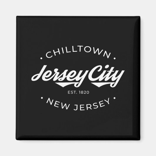 Jersey City New Jersey Chilltown - Black - Small - Magnet (Vorne)