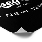 Jersey City New Jersey Chilltown - Black - Small - Poster (Ecke)