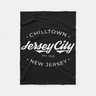 Jersey City New Jersey Chilltown - Schwarz - Klein Fleecedecke