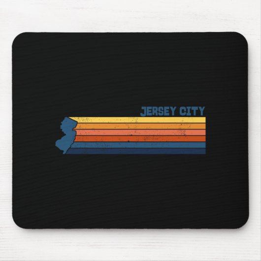 Jersey City New Jersey City Retro Mousepad (Vorne)