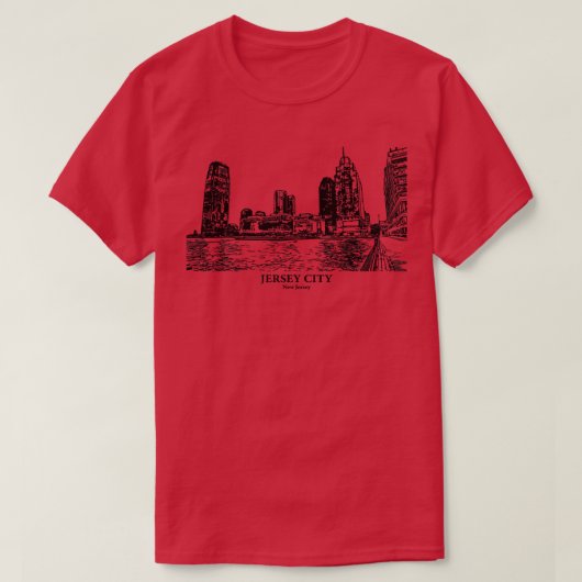 Jersey City New Jersey Crewneck Sweatshirt T-Shirt (Design vorne)
