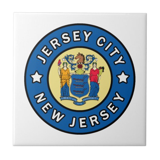 Jersey City New Jersey Fliese (Vorderseite)