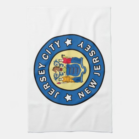 Jersey City New Jersey Geschirrtuch (Vertikal)