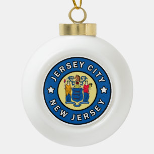 Jersey City New Jersey Keramik Kugel-Ornament