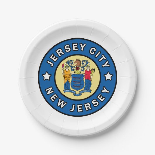 Jersey City New Jersey Pappteller (Vorderseite)