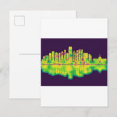 Jersey City New Jersey Skyline Einladungspostkarte (Vorne/Hinten)