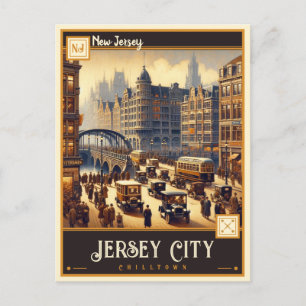 Jersey City, New Jersey VINTAG Postkarte