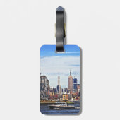 Jersey City NJ - Polizeiboot von Colgate Clock Gepäckanhänger (Rückseite vertikal)