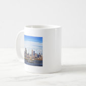 Jersey City NJ - Polizeiboot von Colgate Clock Kaffeetasse (Vorderseite Links)