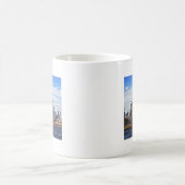 Jersey City NJ - Polizeiboot von Colgate Clock Kaffeetasse (Mittel)