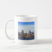 Jersey City NJ - Polizeiboot von Colgate Clock Kaffeetasse (Links)
