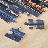 Jersey City NJ - Polizeiboot von Colgate Clock Puzzle (Seite)