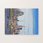 Jersey City NJ - Polizeiboot von Colgate Clock Puzzle (Horizontal)