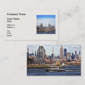 Jersey City NJ - Polizeiboot von Colgate Clock Visitenkarte (Vorne/Hinten)