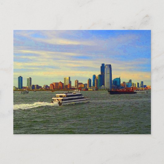 Jersey City Skyline #2-1 Postkarte (Vorderseite)