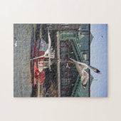 Jersey CityFireboat mit Seemöven Puzzle (Horizontal)