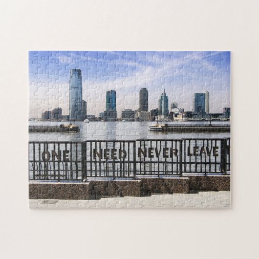 Jersey CitySkyline man muss nie verlassen Puzzle (Horizontal)