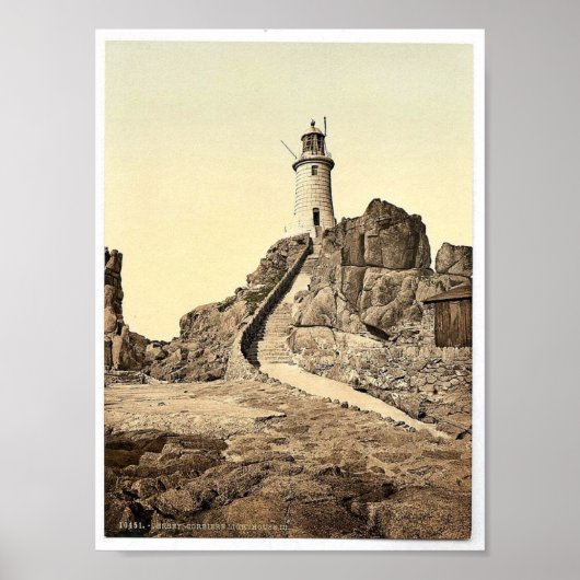 Jersey, Corbiere Lighthouse, III, Kanalinseln, Poster (Vorne)