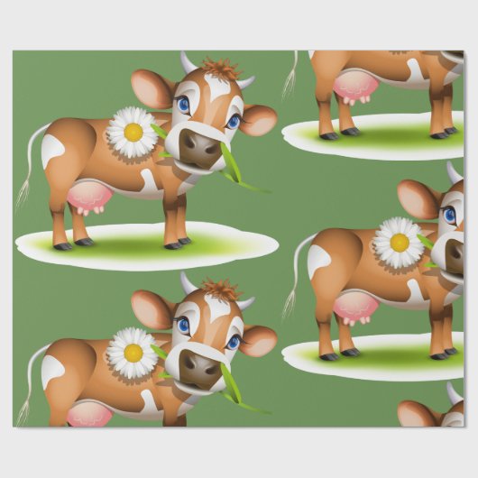 Jersey Cow Geschenkpapier (Flach)