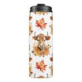 Jersey Cow Herbstlaubs Thermosbecher (Vorderseite)
