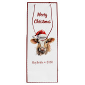 Jersey Cow "Moory Christmas" Geschenktüte Für Weinflaschen (Rückseite)