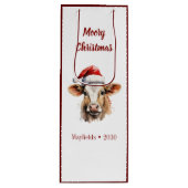 Jersey Cow "Moory Christmas" Geschenktüte Für Weinflaschen (Vorderseite)