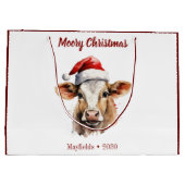 Jersey Cow "Moory Christmas" Große Geschenktüte (Rückseite)