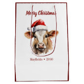 Jersey Cow "Moory Christmas" Mittlere Geschenktüte (Rückseite)