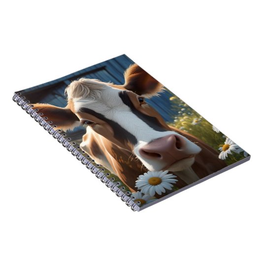 Jersey Cow Notebook Notizblock (Rechte Seite)