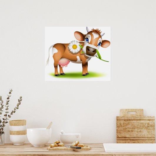 Jersey Cow Poster (Küche)