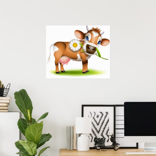 Jersey Cow Poster (Heimbüro)
