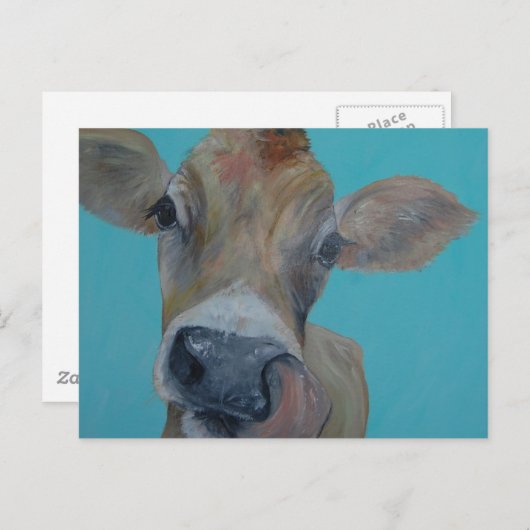 Jersey Cow Postkarte (Vorne/Hinten)