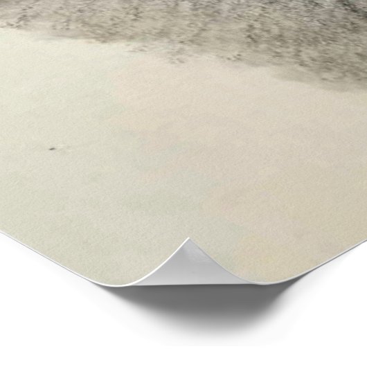 Jersey Cow Sketch Poster (Ecke)