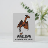 Jersey Devil Creature Cryptid Anpassbarer Text Postkarte (Stehend Vorderseite)