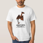 Jersey Devil Creature Cryptid Anpassbarer Text T- T-Shirt (Vorderseite)
