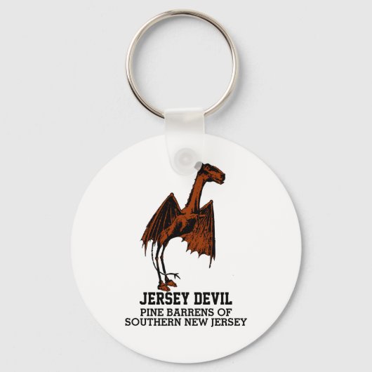 Jersey Devil Creature Cryptid Customizable Text Ke Schlüsselanhänger (Vorderseite)