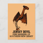 Jersey Devil Creature Cryptid Customizable Text Po Postkarte (Vorderseite)